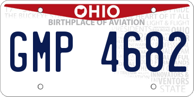 OH license plate GMP4682