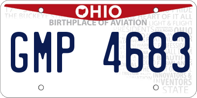 OH license plate GMP4683