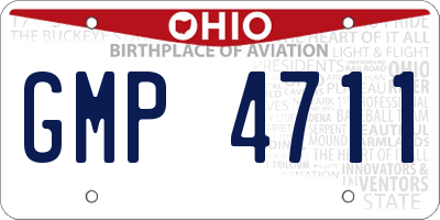 OH license plate GMP4711