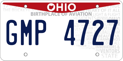 OH license plate GMP4727