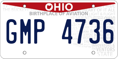 OH license plate GMP4736