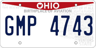 OH license plate GMP4743