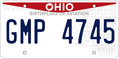 OH license plate GMP4745