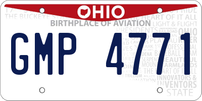 OH license plate GMP4771