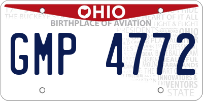 OH license plate GMP4772