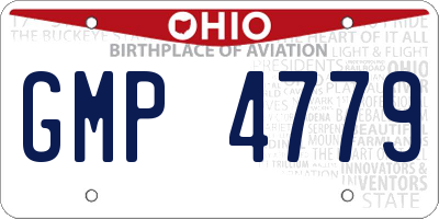 OH license plate GMP4779
