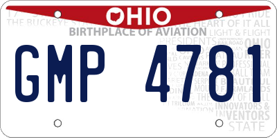 OH license plate GMP4781