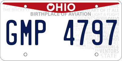 OH license plate GMP4797