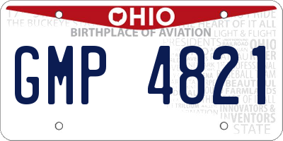 OH license plate GMP4821