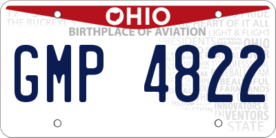 OH license plate GMP4822