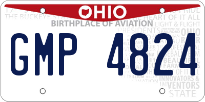 OH license plate GMP4824