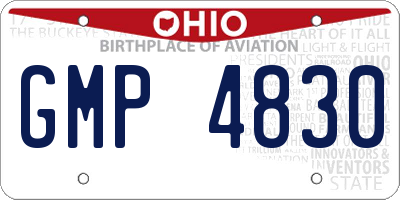 OH license plate GMP4830