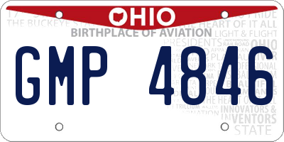 OH license plate GMP4846