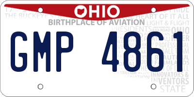 OH license plate GMP4861