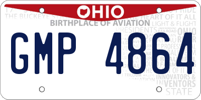 OH license plate GMP4864