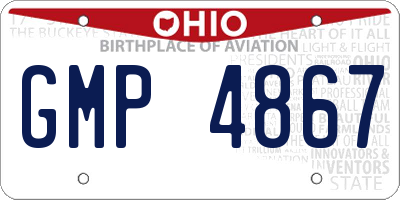 OH license plate GMP4867