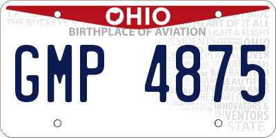 OH license plate GMP4875