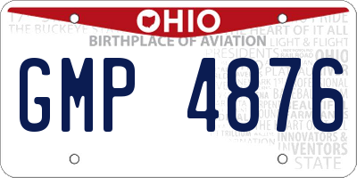 OH license plate GMP4876