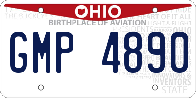 OH license plate GMP4890