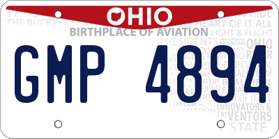 OH license plate GMP4894
