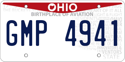 OH license plate GMP4941