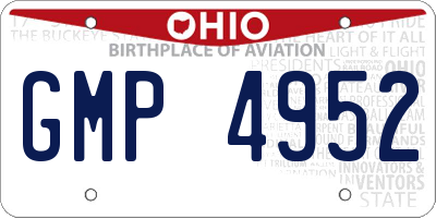 OH license plate GMP4952