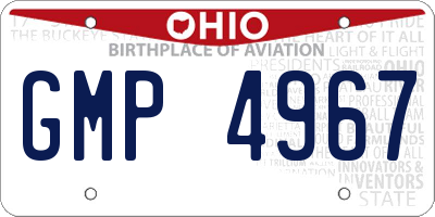 OH license plate GMP4967