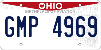 OH license plate GMP4969