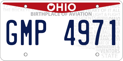 OH license plate GMP4971