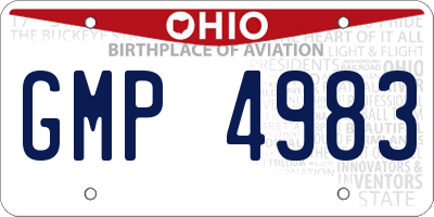 OH license plate GMP4983