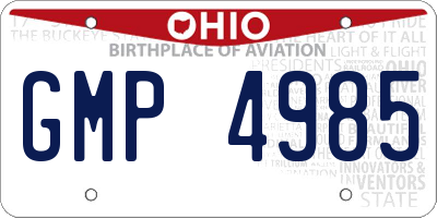OH license plate GMP4985