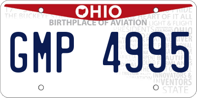 OH license plate GMP4995
