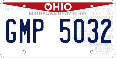 OH license plate GMP5032