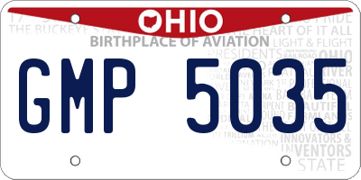 OH license plate GMP5035