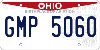 OH license plate GMP5060