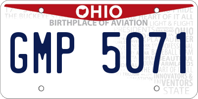OH license plate GMP5071