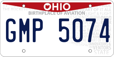 OH license plate GMP5074