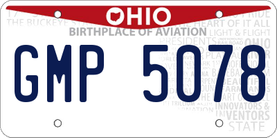 OH license plate GMP5078
