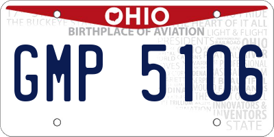 OH license plate GMP5106