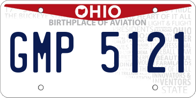 OH license plate GMP5121