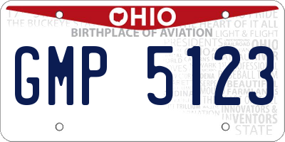 OH license plate GMP5123