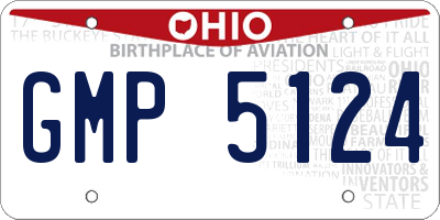 OH license plate GMP5124