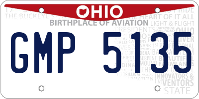OH license plate GMP5135