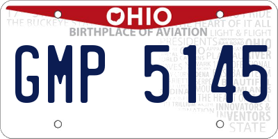 OH license plate GMP5145