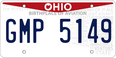 OH license plate GMP5149