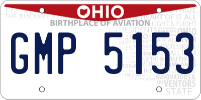 OH license plate GMP5153
