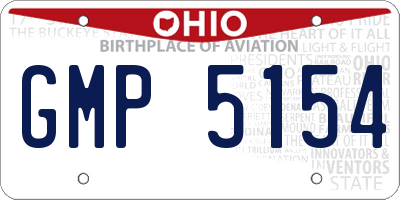OH license plate GMP5154