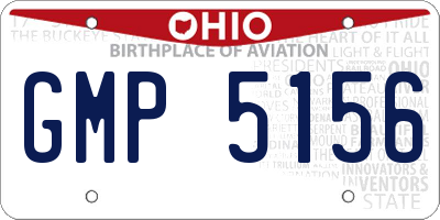 OH license plate GMP5156
