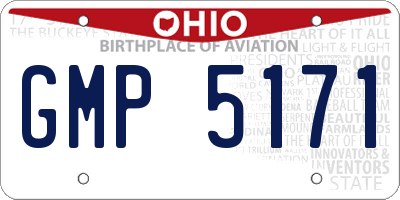 OH license plate GMP5171