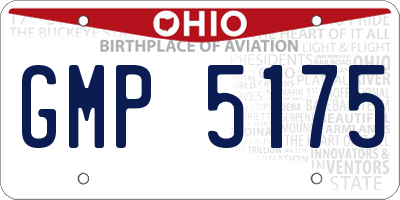 OH license plate GMP5175